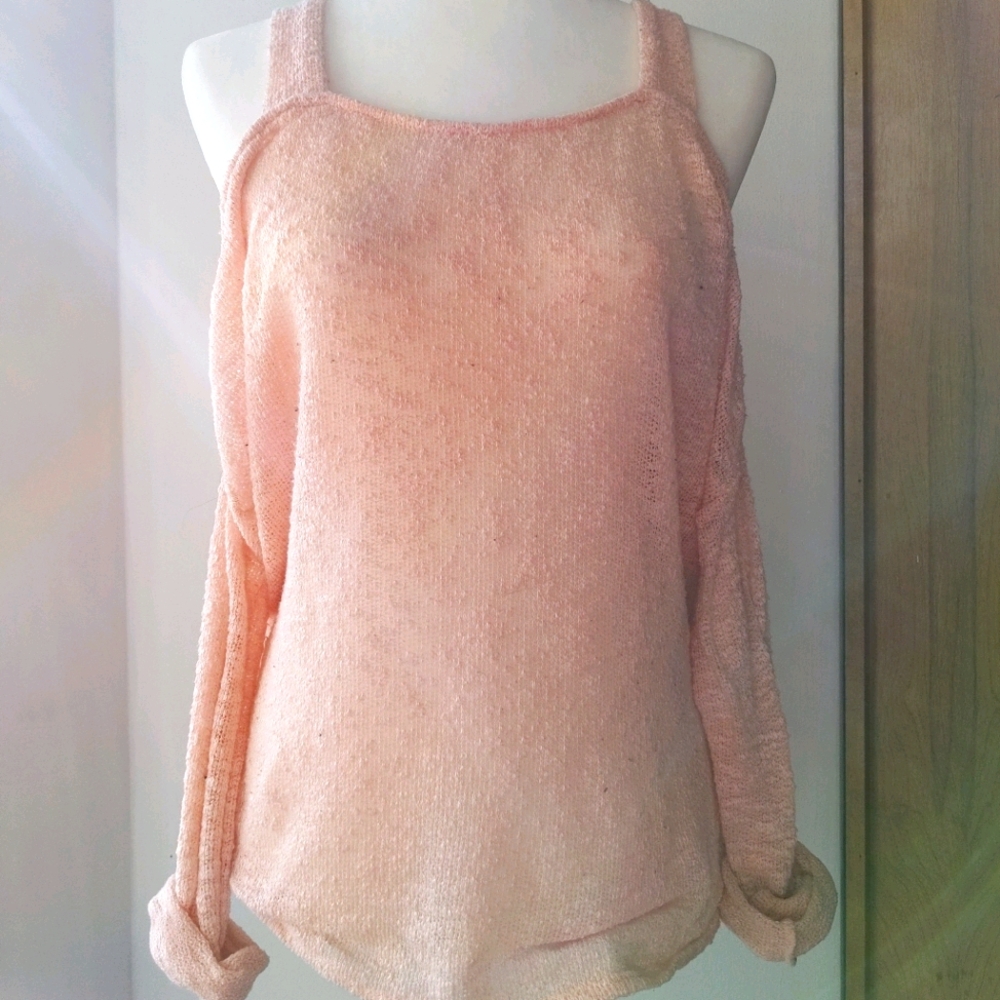 Open knitted sweater